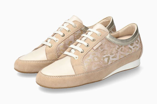 Baskets Bretta Beige Chaussures cuir confortable femmes Marque Mephisto Shop Nouvelle collection Printemps/été 2025 Magasins Belgique Liège Eupen