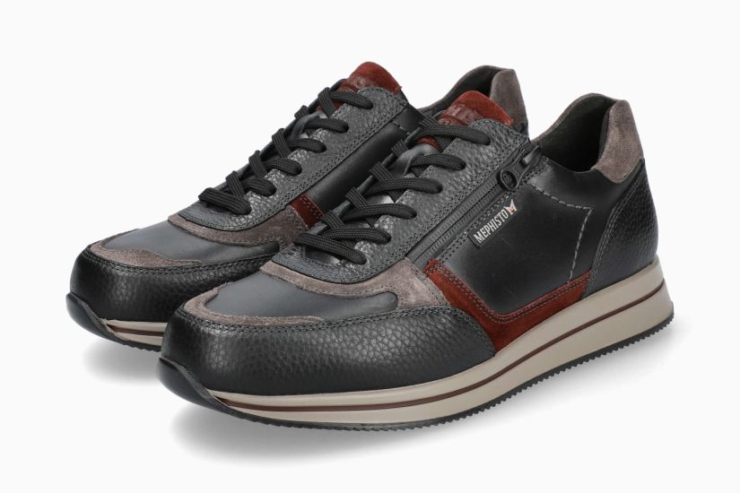 Baskets Gilford Noir Chaussures hommes Marque Mephisto Shop Nouvelle collection Automne Hiver 2024 Magasins Belgique Liège Eupen