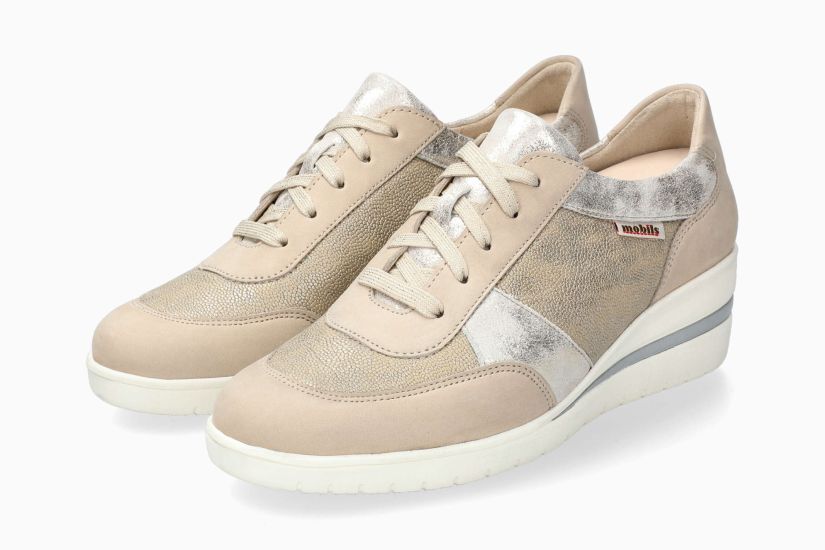 Molières Mobils Paige Beige Chaussures cuir confortable femmes Marque Mephisto Shop Nouvelle collection Printemps/été 2025 Magasins Belgique Liège Eupen